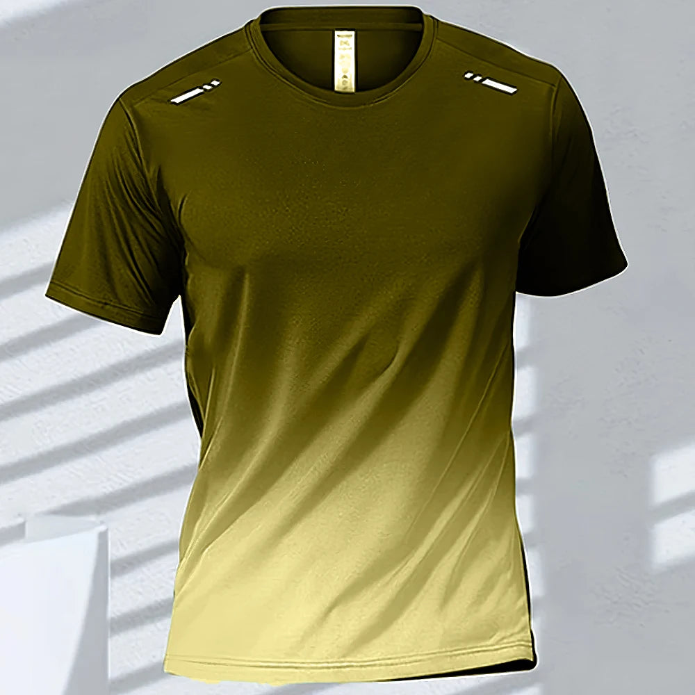 Men's Quick-Drying Gradient Sports T-Shirts – Perfect for Fitness &amp; Outdoor Activities image 6