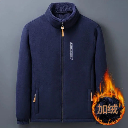 Winter Men Outdoor Fleece Jacket – Cold-Proof &amp; Windproof Casual Coat image 1