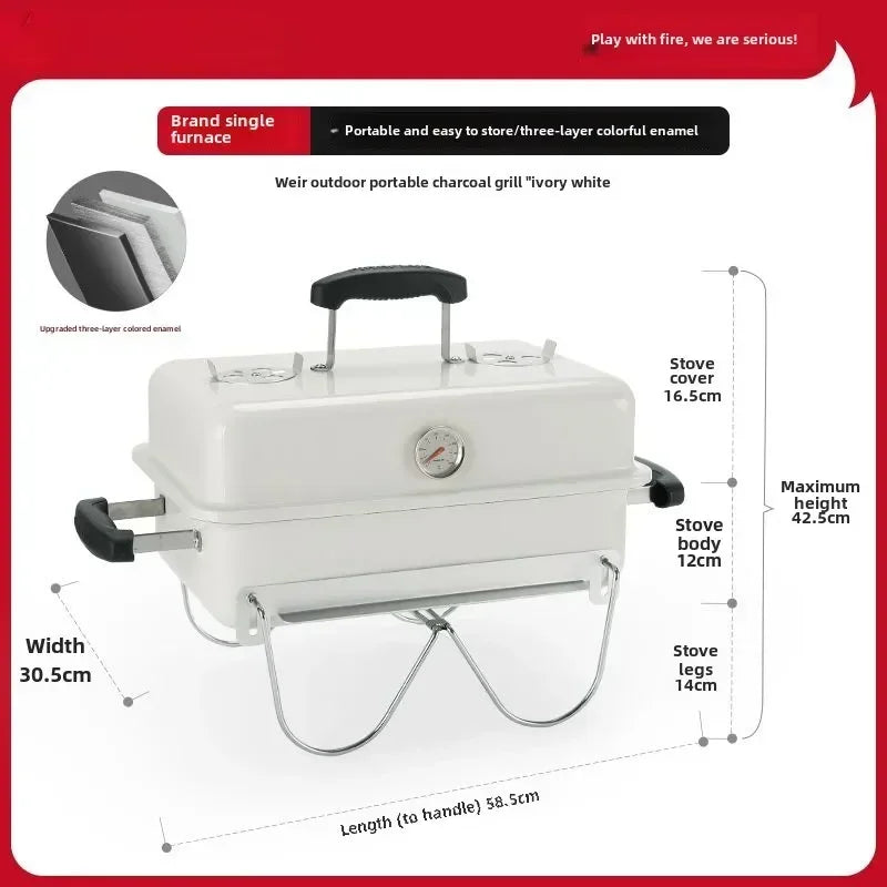 Charcoal Grill – Portable Outdoor BBQ for Camping and Picnics image 7