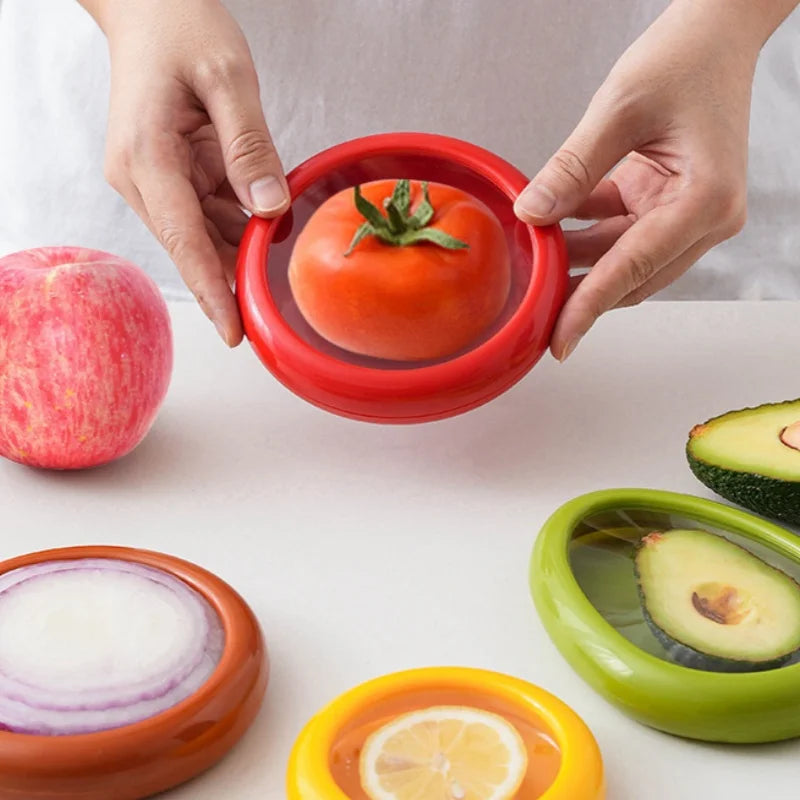 Silicone Fruit &amp; Vegetable Fresh-Keeping Box Set – Portable &amp; Stackable Containers image 4