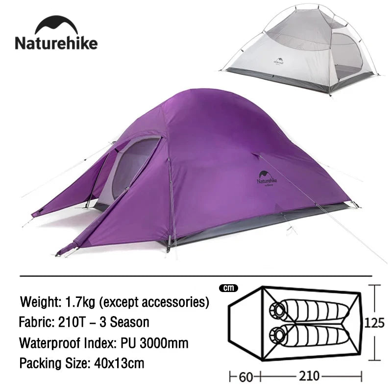 Naturehike Cloud Up 2 Person Tent – Ultralight &amp; Waterproof Camping Shelter image 6