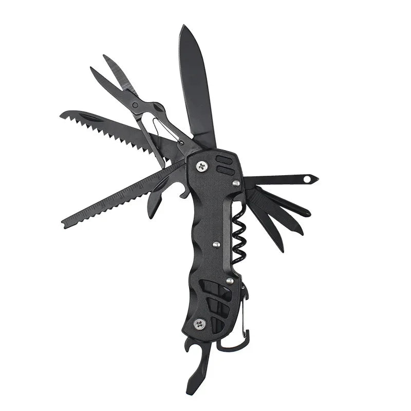 Multifunctional EDC Pocket Knives – Essential Tools for Outdoor Enthusiasts - Black handle image
