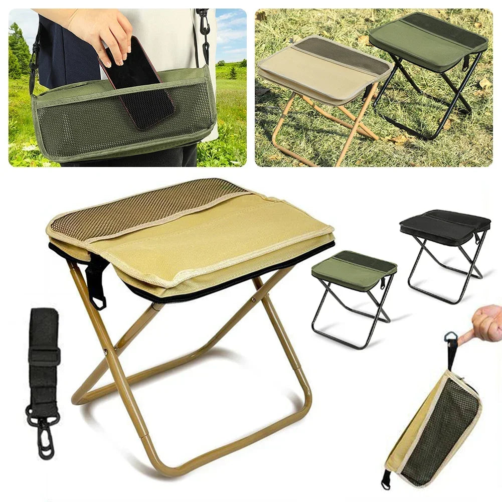 Foldable Backpack Stool – Portable Camping Chair for Outdoor Adventures image 0