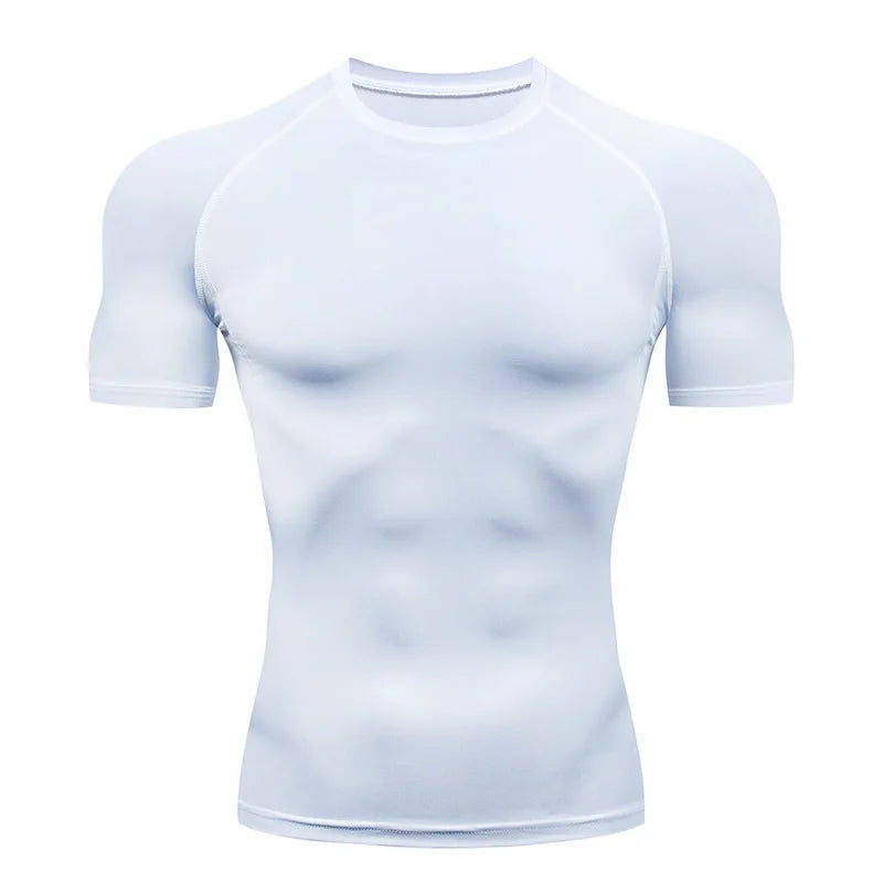 Men's Quick-Dry Sport T-Shirt – Ideal for Gym &amp; Running - WHITE, L image