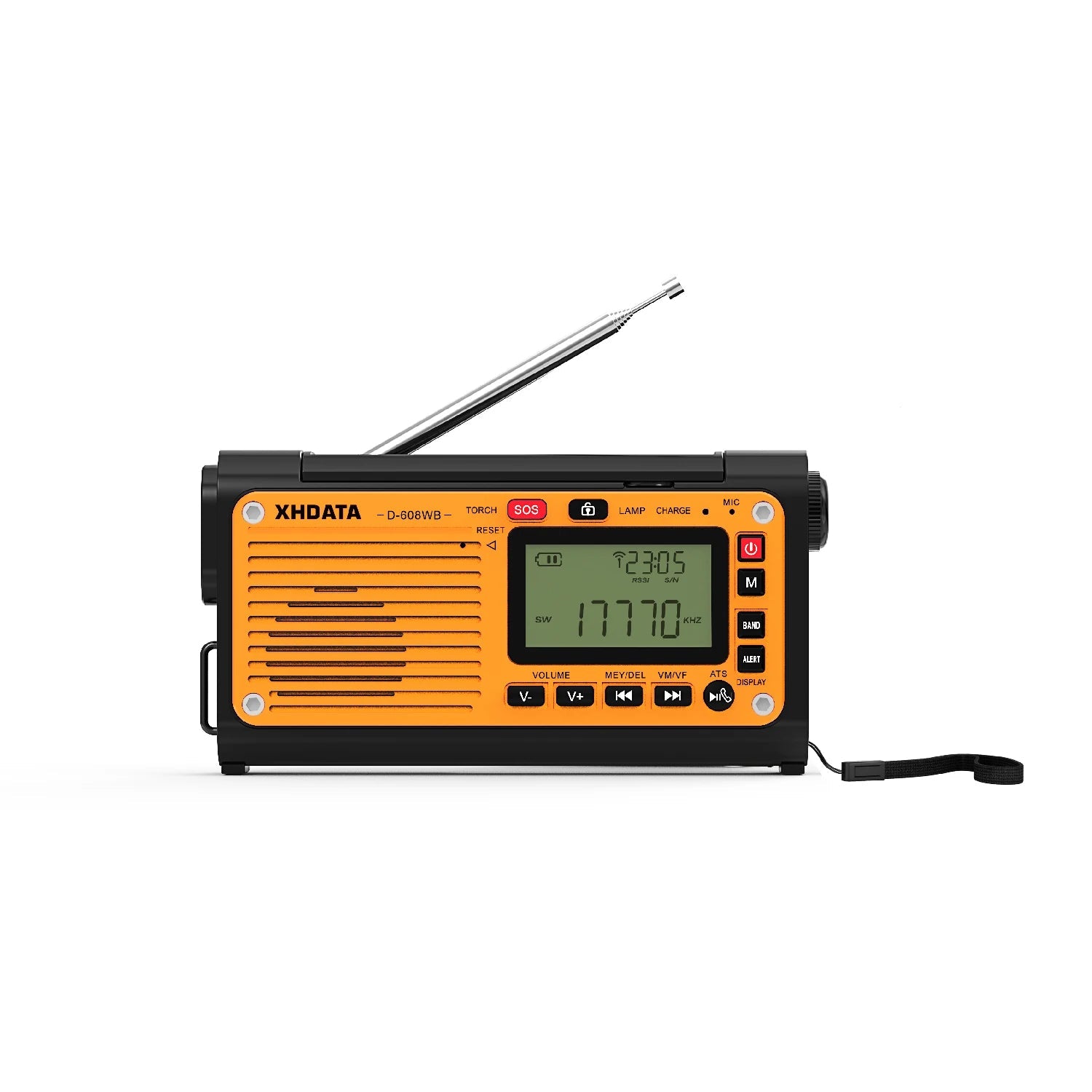 XHDATA D-608WB Emergency Crank Weather Radio – Portable Radio with Charger &amp; Bluetooth image 6