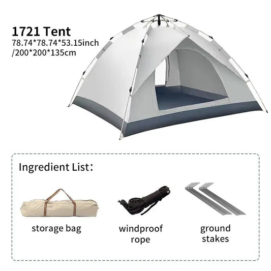 Outdoor Folding Tent – Quick Setup for 3-4 People, Perfect for Camping image 7