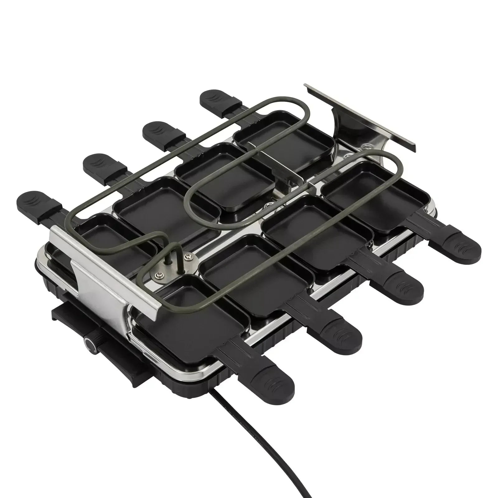 Portable 1300W Electric BBQ Grill with 2 Tiers and Baking Trays image 2