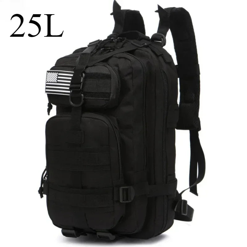 50L Travel Backpack for Men – Waterproof Hiking &amp; Camping Bag - Black-25L image