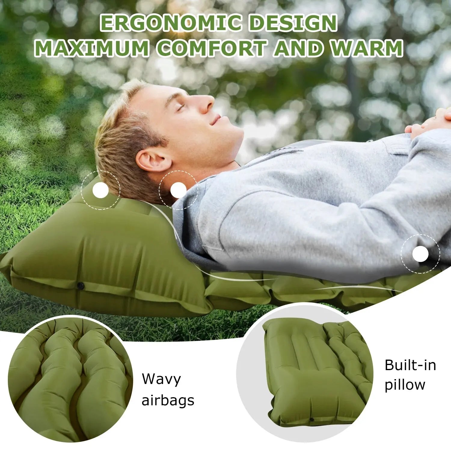 WESTTUNE Outdoor Camping Inflatable Mattress – Comfort for Travel &amp; Adventure image 4