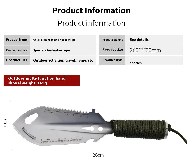 Portable Multi-Function Camping and Survival Shovel – Essential Outdoor Gear image 3