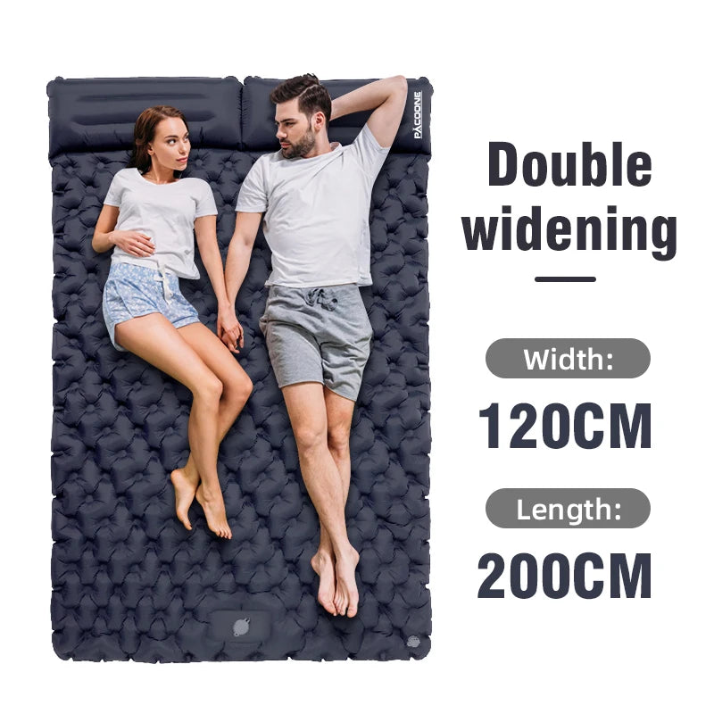 PACOONE Outdoor Camping Double Inflatable Mattress image 4