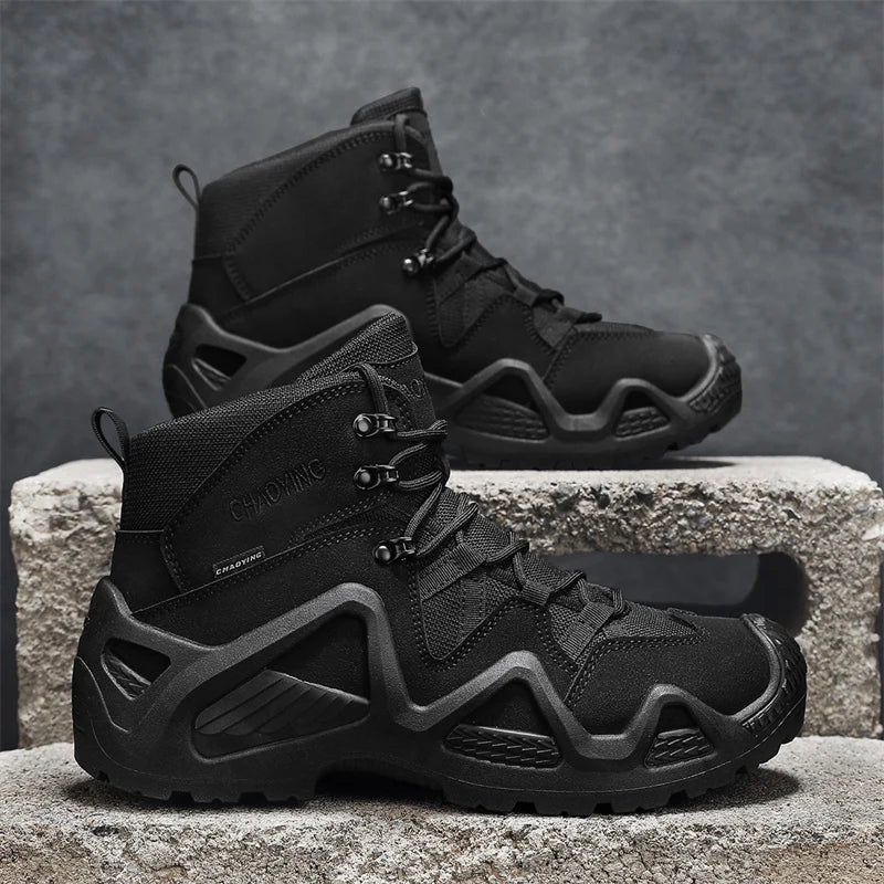 Men Tactical Boots – Straps for Combat, Hiking, and Motorcycle Use image