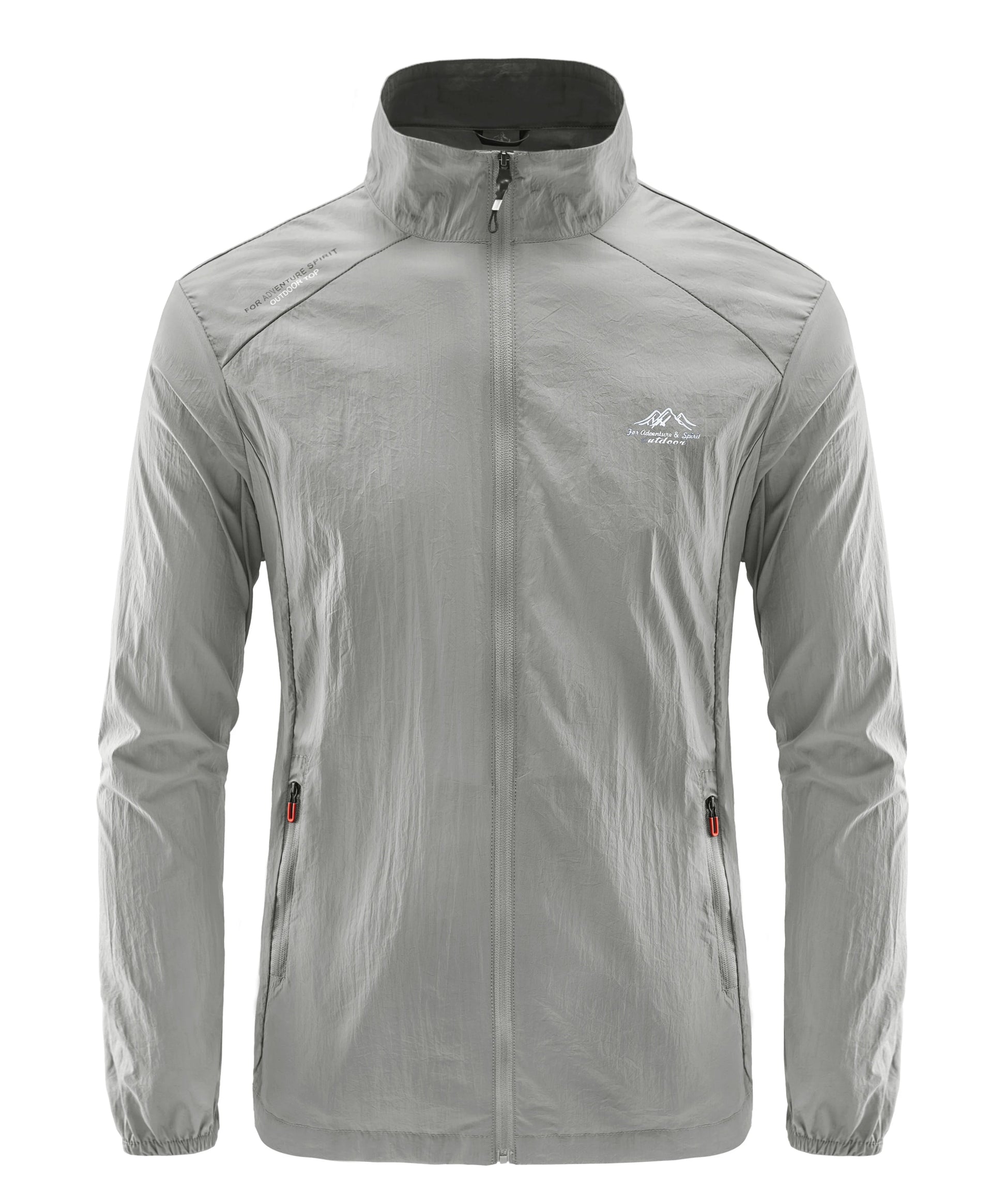 Summer Men's Ultralight Windbreaker – Sun Protection &amp; Water Resistant - Light Grey, L image