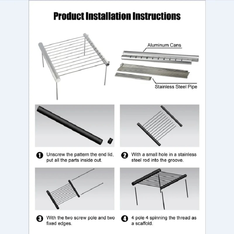 Portable Barbecue Grill – Stainless Steel Foldable Mini BBQ for Outdoor Cooking image 5