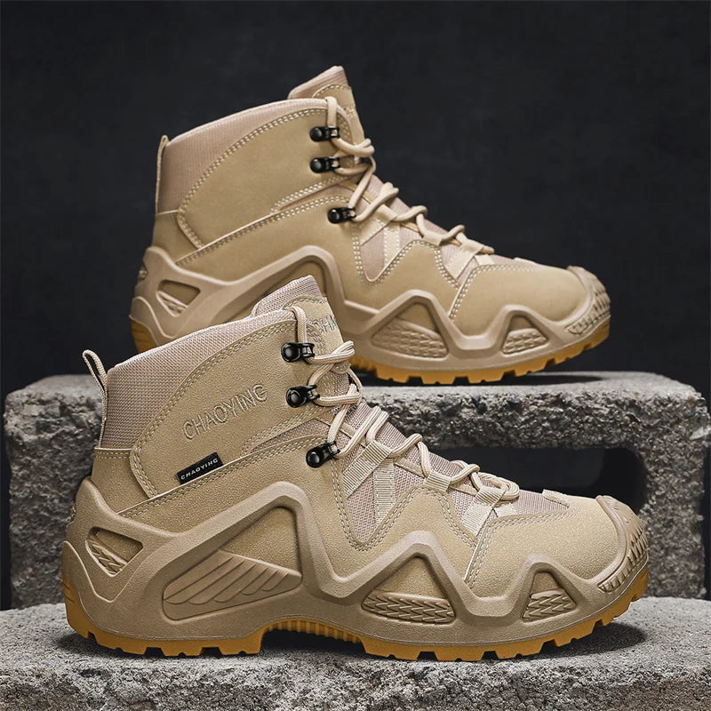 Men Tactical Boots – Straps for Combat, Hiking, and Motorcycle Use image