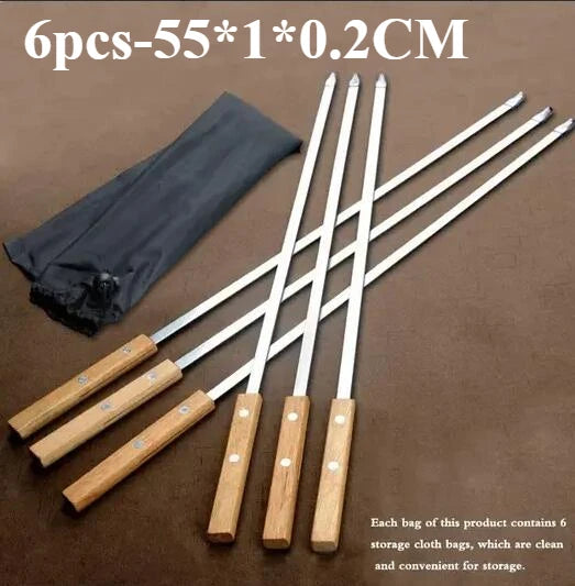 Premium Stainless Steel Kebab Skewers for Global Culinary Delights image 7
