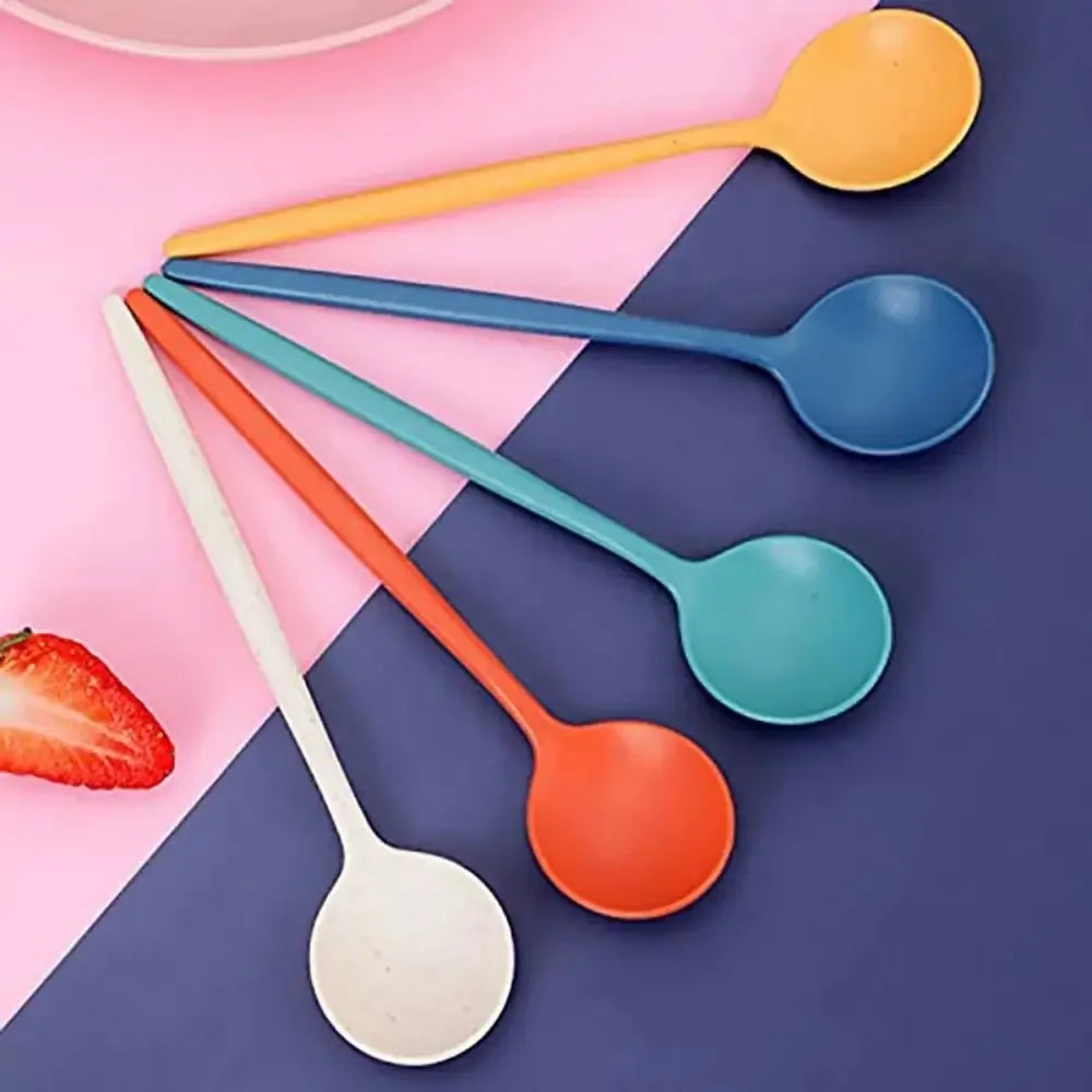 [Hot Sales] Eco-Friendly Wheat Straw Cutlery Set – Portable 4-Piece Utensils image 2