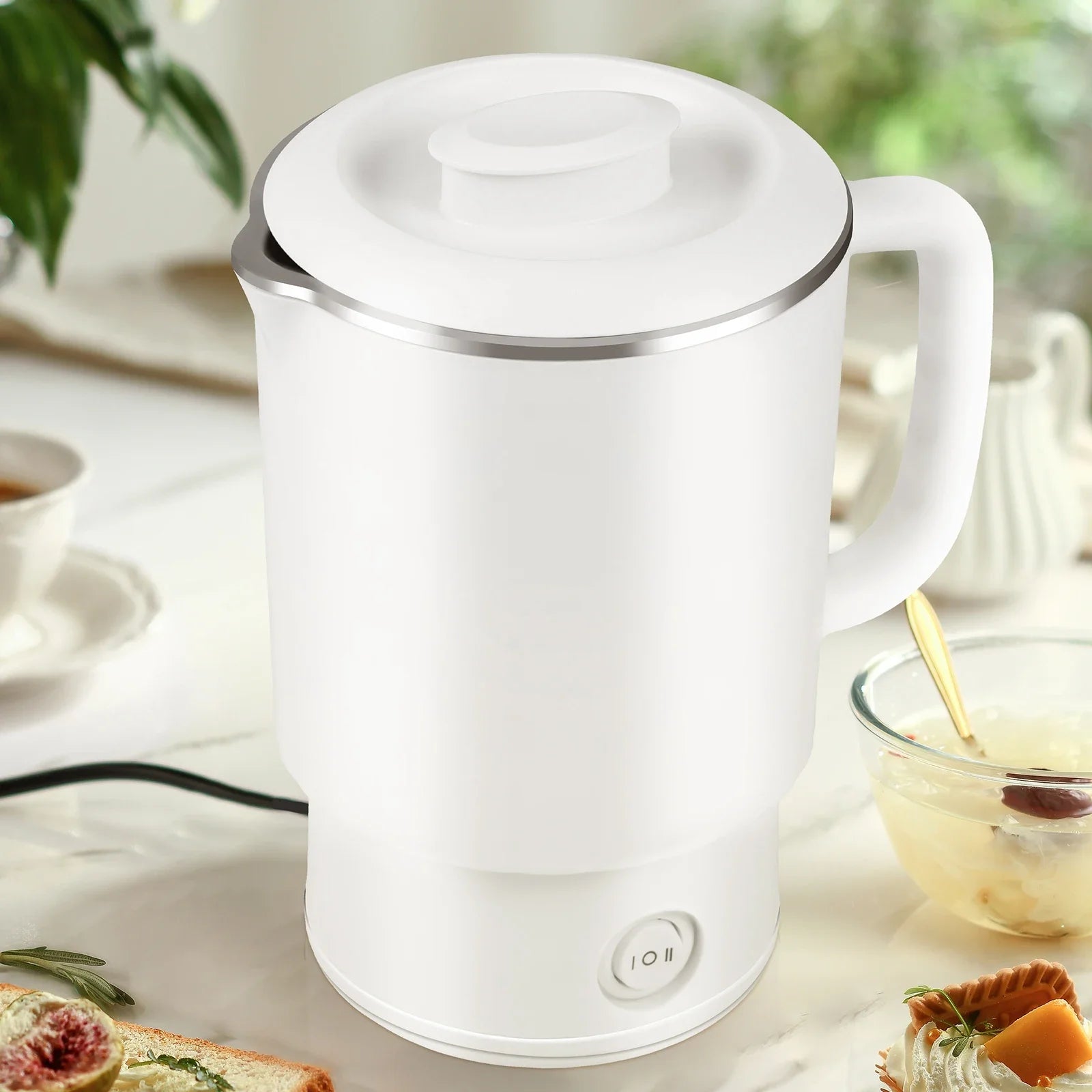 Foldable Electric Kettle – Compact and Convenient for Travel - White British rules, <1L image