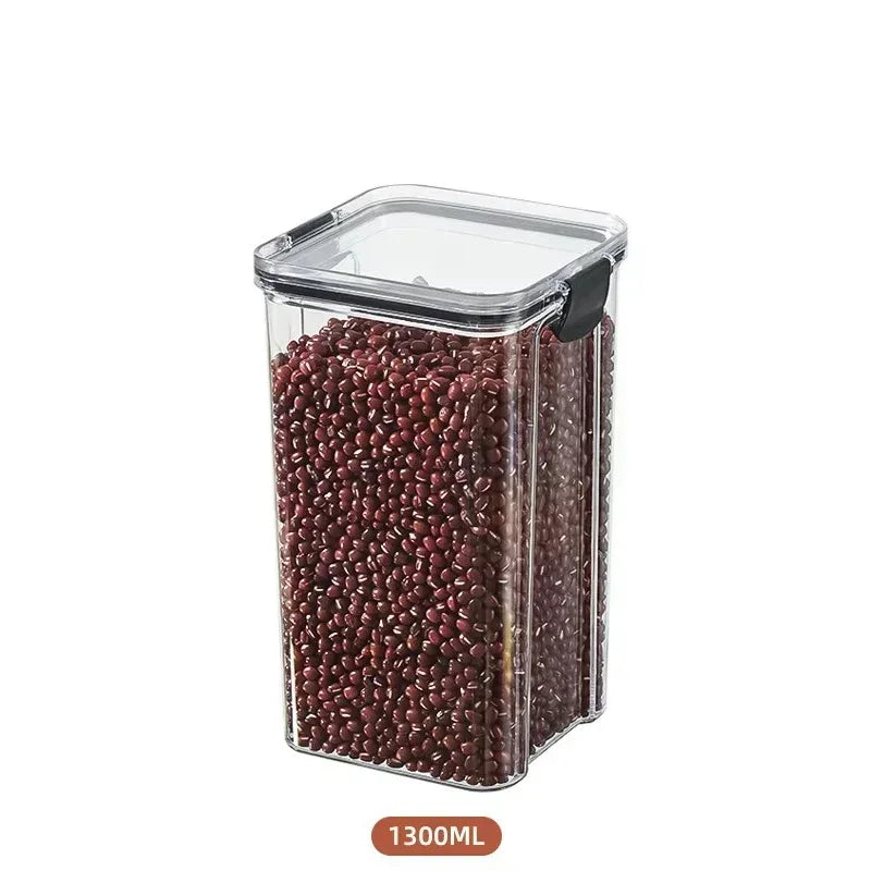 Stackable Plastic Food Storage Containers – Versatile Kitchen Organization - 1300ml x1 image