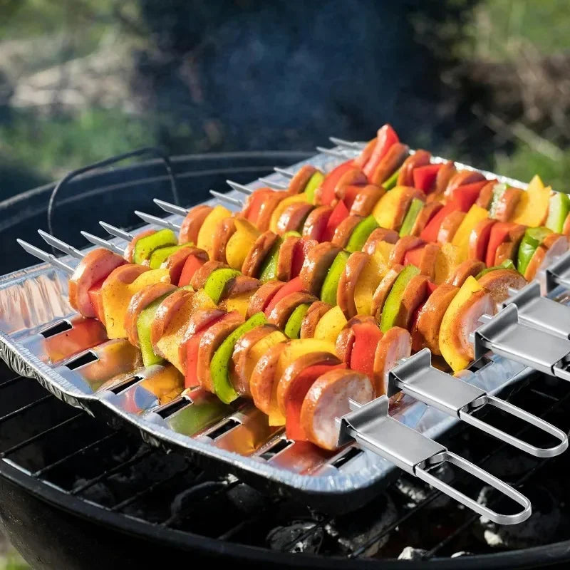 Premium Stainless Steel BBQ Skewers – Perfect for Outdoor Cooking Enthusiasts image 4
