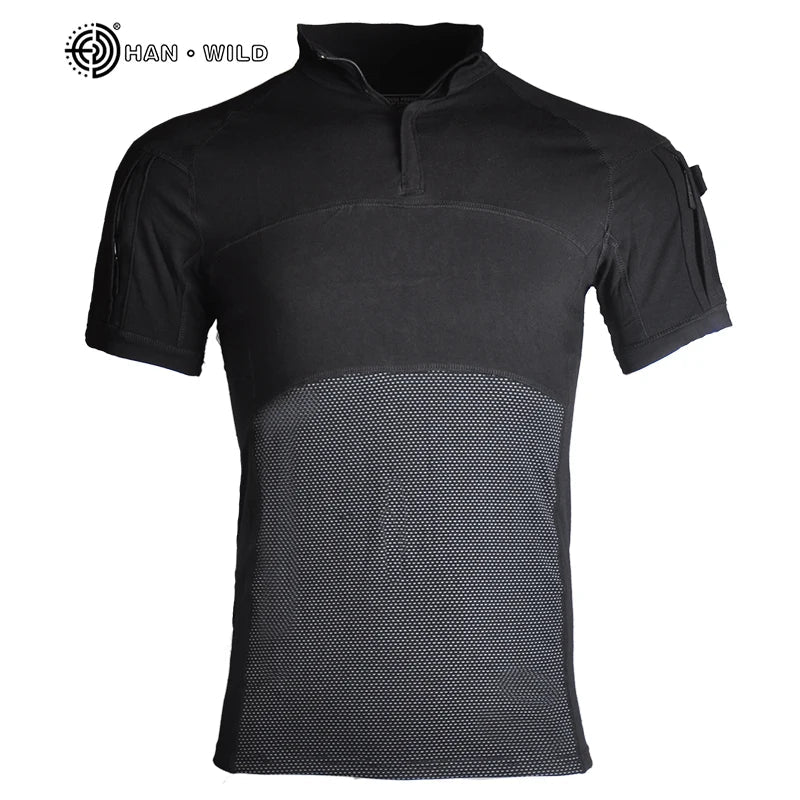 Tactical T-Shirt for Men – Ideal for Airsoft, Paintball, and Outdoor Activities - black, M-55-65kg image