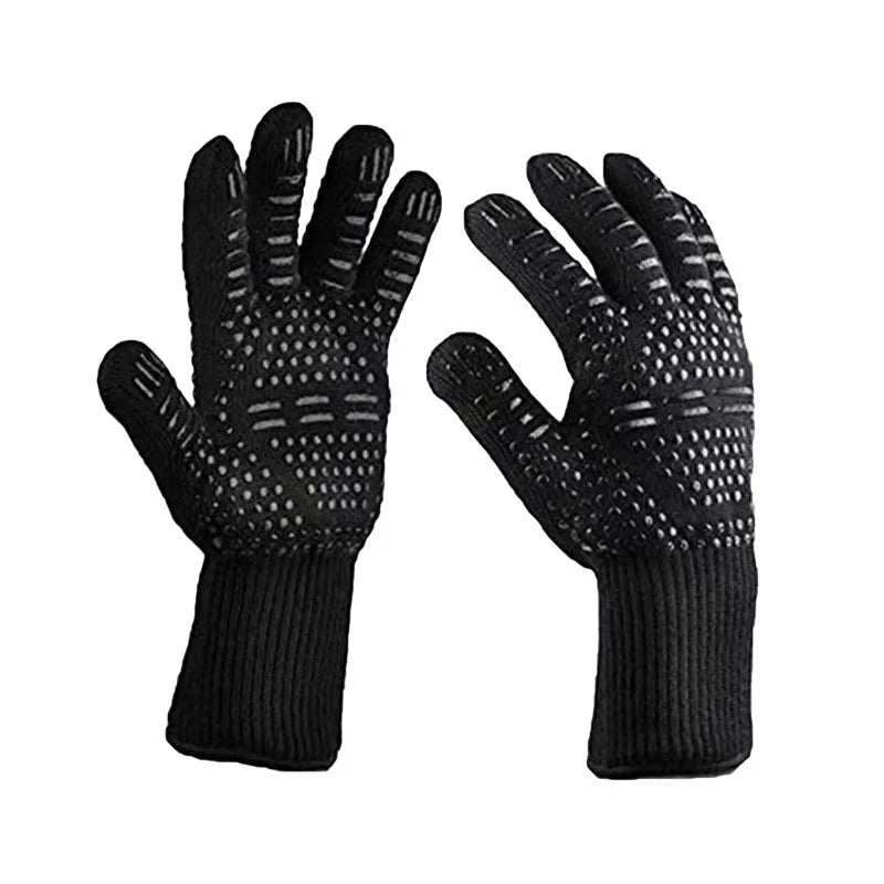 Premium Heat-Resistant BBQ &amp; Oven Gloves – Essential Kitchen Safety Gear - Black Woman 90g image