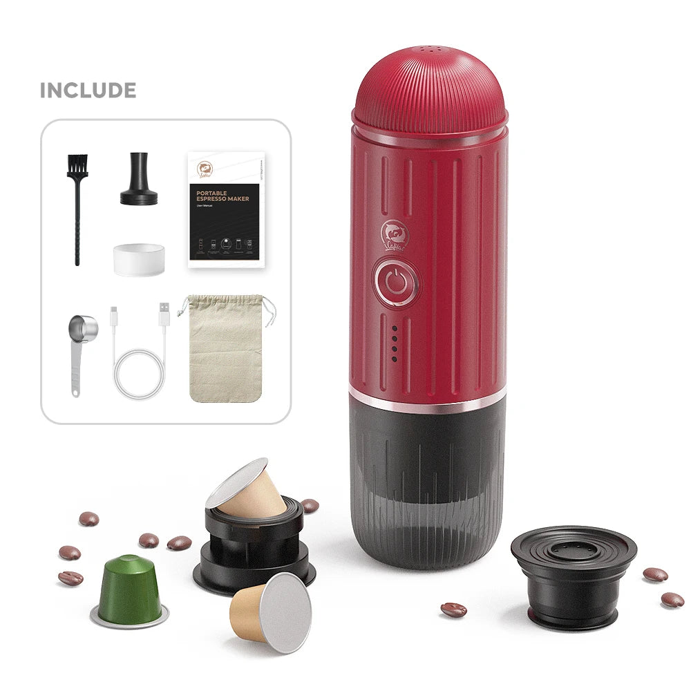ICafilas ME2218 Mini 2-in-1 Italian Capsule Coffee Machine - Red image