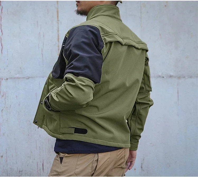 Winter Fleece Jacket for Men – Tactical Motorcycle Coat image 3