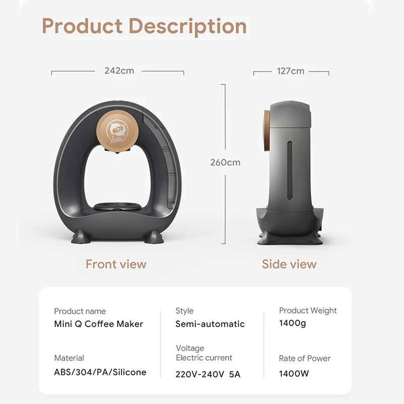 Portable Coffee Maker – Low Decibel Americano Capsule Machine image 1