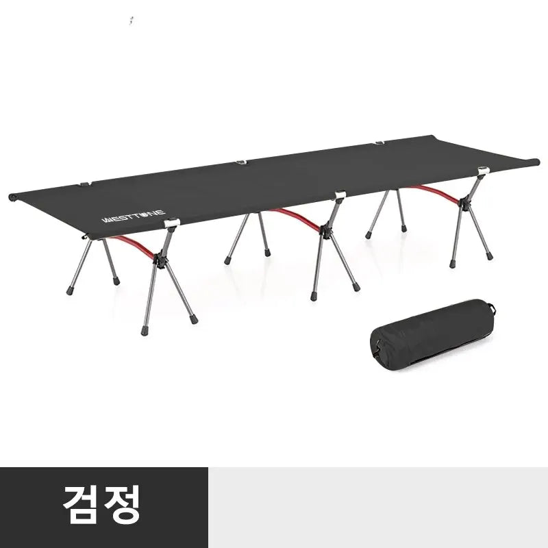 WESTTUNE Camping Cot – Portable Folding Bed for Outdoor Adventures - Black image