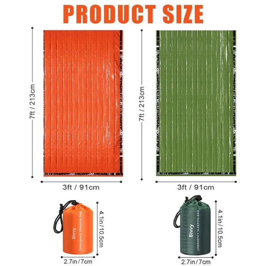 Waterproof Lightweight Thermal Emergency Sleeping Bag Bivy Sack image 1