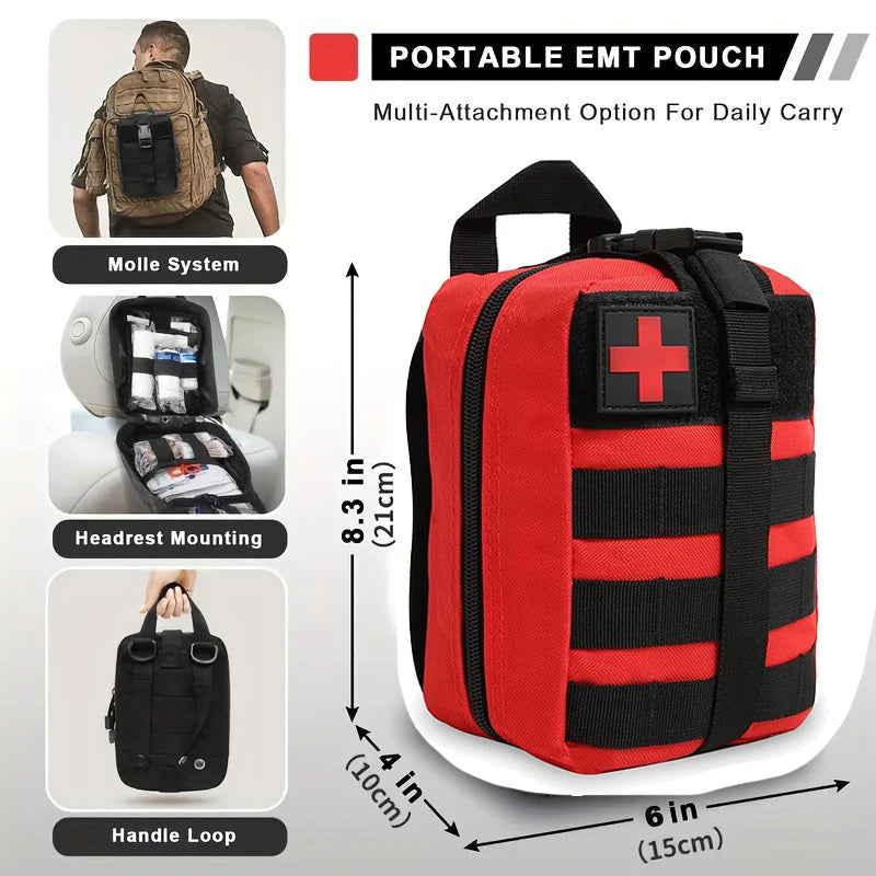 Comprehensive 131pcs Military Medical First Aid Kit for Emergencies image 2