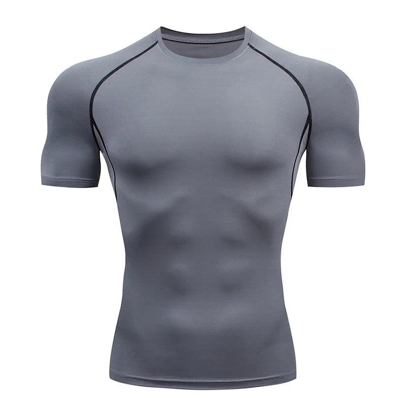 Men's Quick-Dry Sport T-Shirt – Ideal for Gym &amp; Running - GRAY, M image