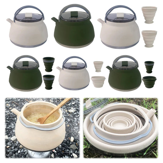 1.5L Outdoor Folding Silicone Kettle – Portable and Collapsible for Travel image 1