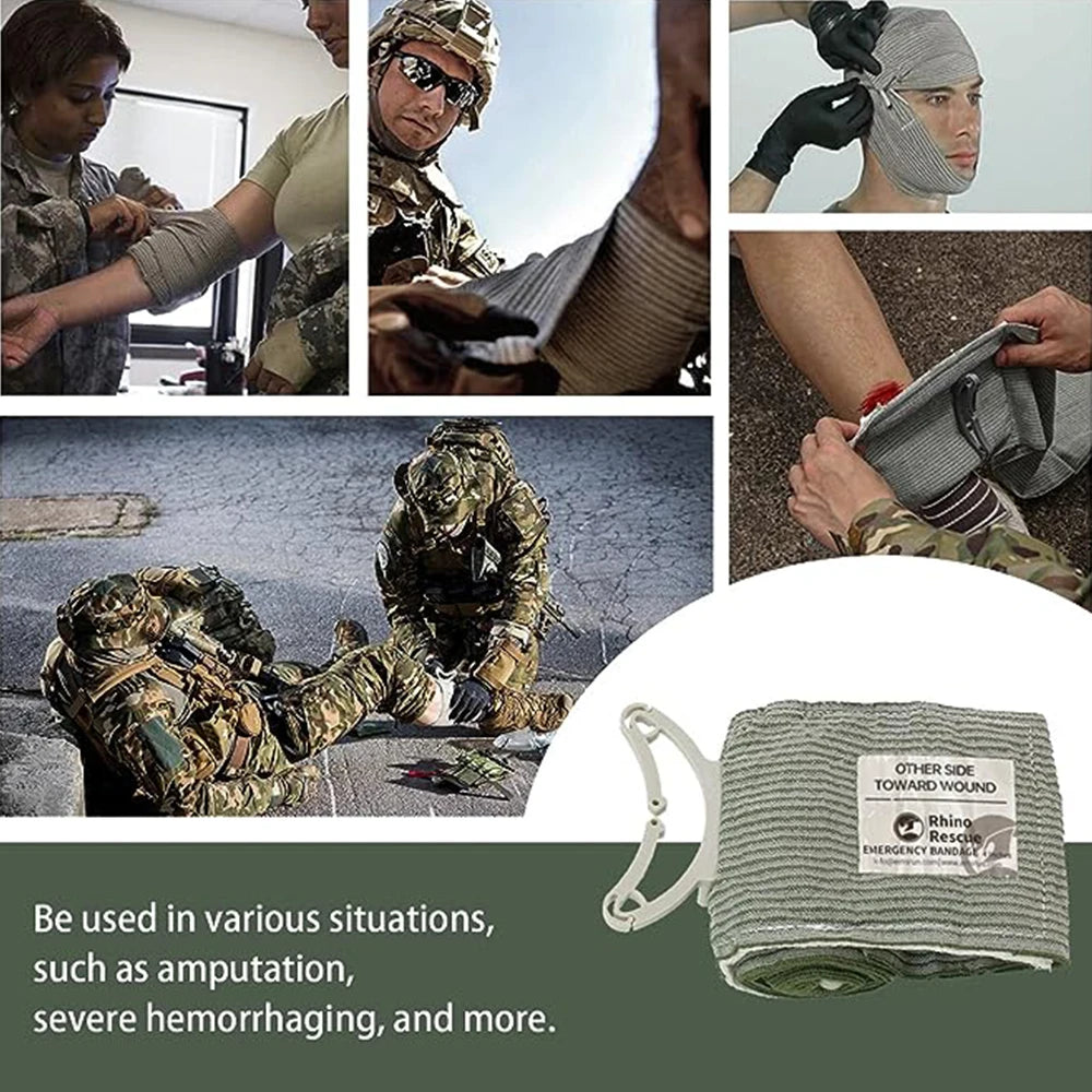 RHINO RESCUE 4/6" Israeli Style Emergency Bandage – Tactical First Aid Essential image 2