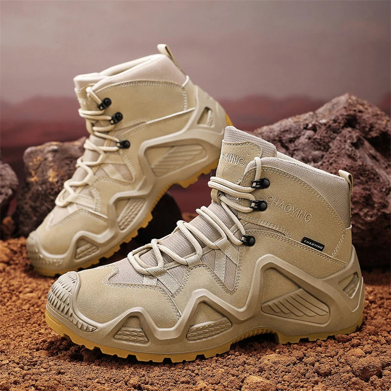 Men Tactical Boots – Straps for Combat, Hiking, and Motorcycle Use image 0