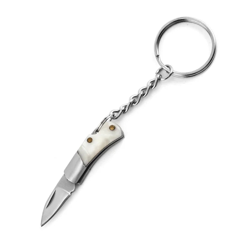 Stainless Steel Mini Mountain Axe – Compact Outdoor Camping Knife - White Acrylic image