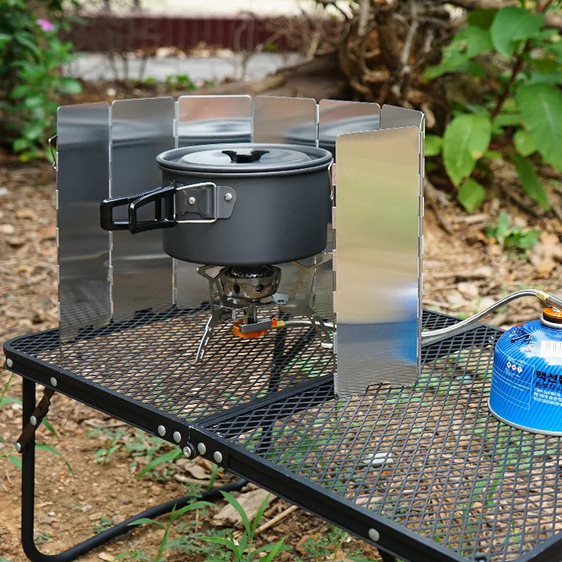 Ultimate Wind Shield for Outdoor Gas Stoves – 8/9/10 Plates Windproof Screen image 5