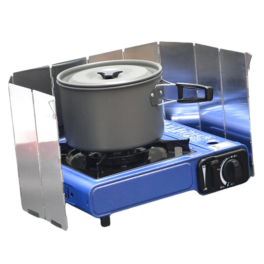 10 Plates Aluminum Wind Screen – Foldable Outdoor Stove Shield image 0