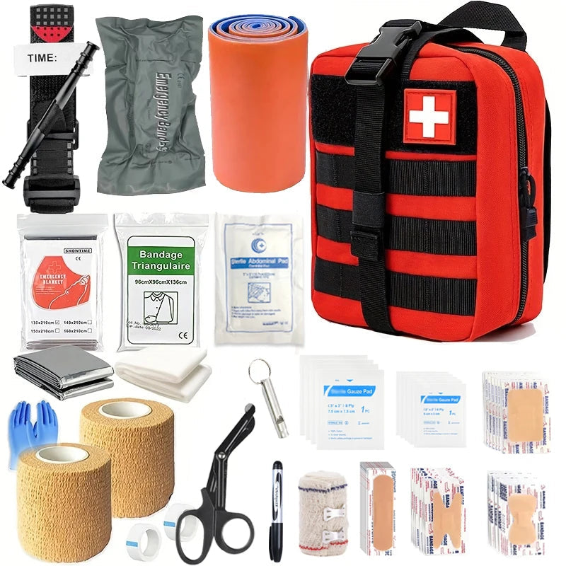 Comprehensive 131pcs Military Medical First Aid Kit for Emergencies image 5