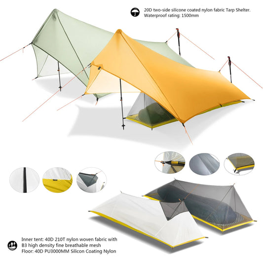 310g Ultralight Camping Shelter Rain Fly Tent – Durable &amp; Waterproof image 1