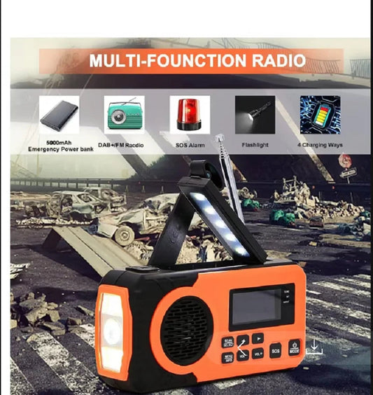 Versatile DAB/DAB+/FM Digital Radio with Solar and Hand Crank Recharge image 6