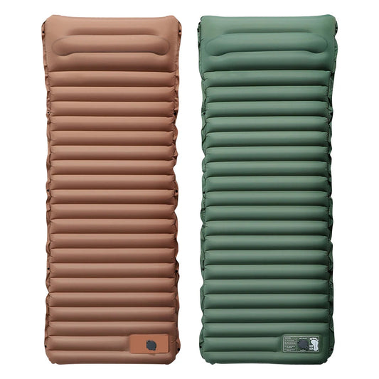 10cm Self-Inflating Sleeping Mat with Foot Pump &amp; Pillow – Ultralight Camping Essential image 1