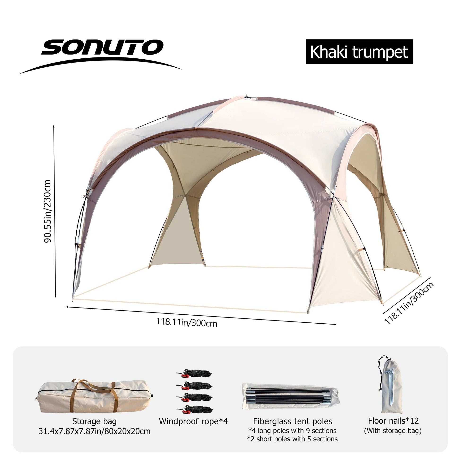 Sonuto Dome Canopy Tent – Extra Large Outdoor Shelter for Camping image 20