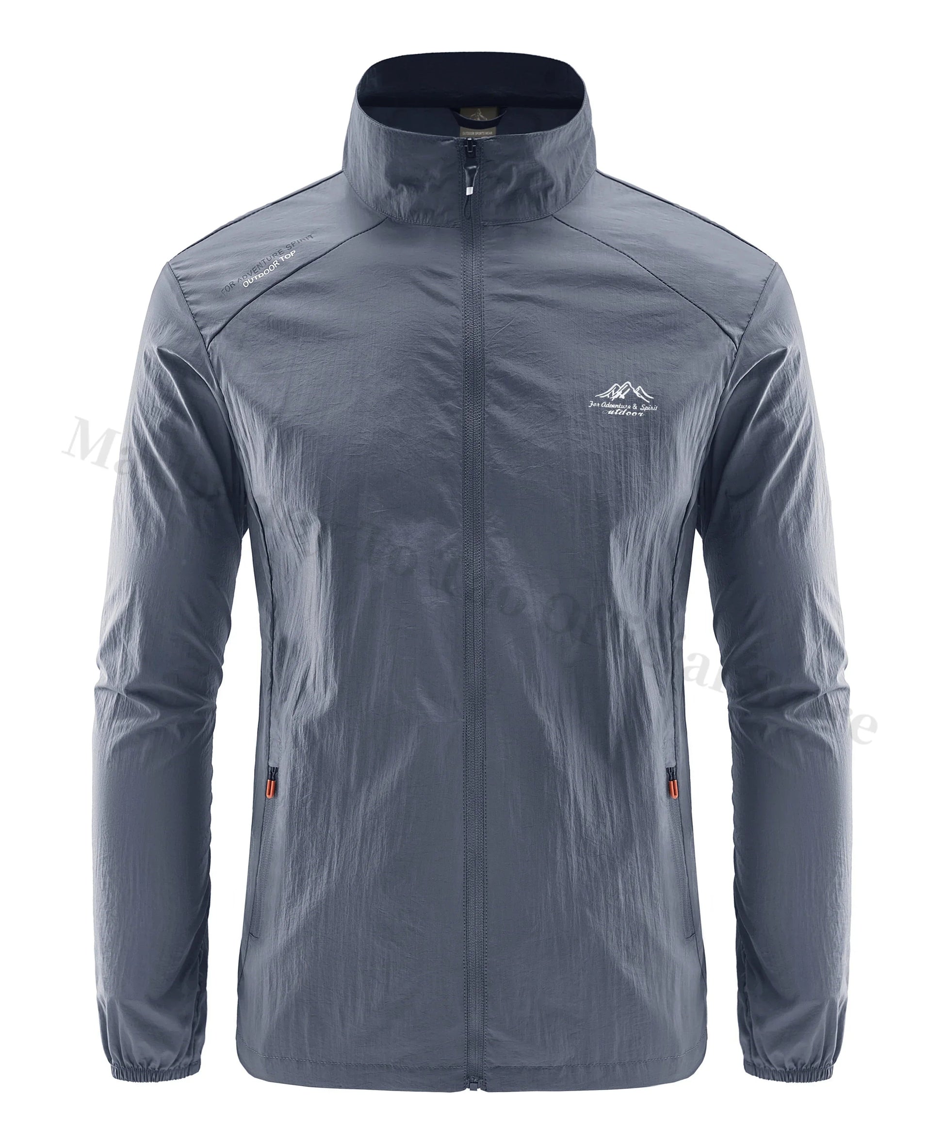 Summer Skin Windbreaker – Men's Ultra Light UV Sunscreen Jacket - Dark Grey, (AS) 3XL or (EU) L image