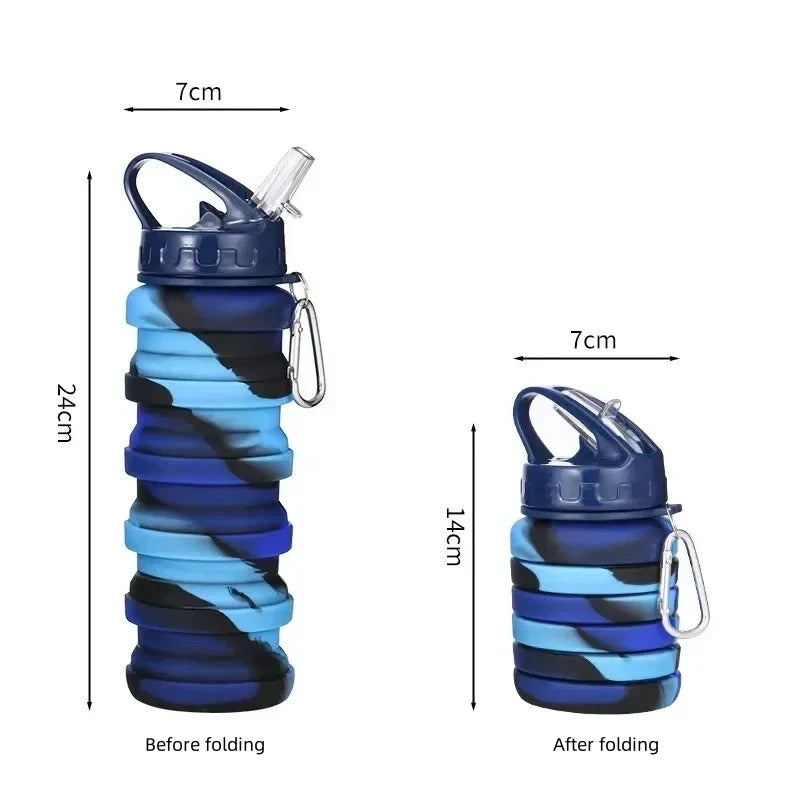 Food Grade Silicone Foldable Water Bottle – Perfect for Sports and Travel image 9
