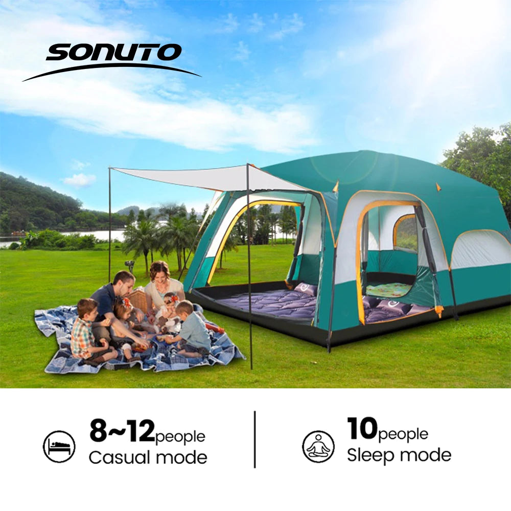 Spacious and Durable 10 Person Camping Tent for Family Adventures image 2
